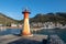 Kalk harbor lighthouse in False Bay in Capetown South Africa