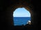 KALKARA, MALTA - Apr 16, 2014: Historic abandoned tunnel, part of Fort Ricasoli fortification in Malta