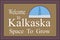 Kalkaska Michigan with brown background