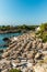 Kallithea Spring and Beach at Turquoise Sea , Sunny Day, Rhodes,Greece