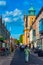 Kalmar, Sweden, July 14, 2022: Commercial street in Kalmar, Swed