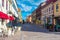 Kalmar, Sweden, July 14, 2022: Commercial street in Kalmar, Swed