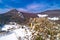 Kalnik mountain winter aerial view