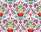 Kalocsai floral emrboidery seamless pattern - Hungarian folk art background