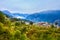 Kalpa town aerial panoramic view, India