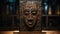 Kalyon African Masonic Face: Photorealistic Wooden Brick Art