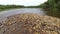 The Kama River, a rocky island at the rapids.