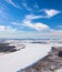 Kama River in winter, top view