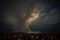 Kamakura fireworks wrapped in clouds 2018