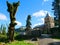 Kaman Church in Abkhazia. Christian church in the settlement of Kaman