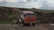 KamAZ - Russian off-road extreme expedition truck driving on muddy mountain road