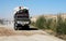 A Kamaz truck in a small town in Afghanistan near Chaghcharan.