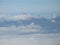 Kamchatka volcano. View in aircraft window