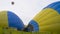 KAMIANETS-PODOLSKYI, UKRAINE, 17.05.2019 multicolored balloon flying up in the blue sky. Ukraine 4K