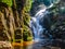 Kamienczyk waterfall near SzklarskaPoreba in Giant mountains or Karkonosze, Poland. Long time exposure