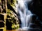 Kamienczyk waterfall near SzklarskaPoreba in Giant mountains or Karkonosze, Poland. Long time exposure