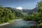 Kamikochi national park with Mount Hotaka background