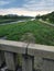 Kamogawa River in Kyoto, upstream on overcast day