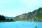 Kamp-Bornhofen, Germany - 08 06 2020: Rhine with the castles Sterrenberg and Liebenstein