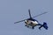 Kampen Netherlands May 26 2020: Dutch Police helicopter flying by searching for suspected criminals