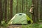 Kamping Tree Summer Green Forest Nature Sun Happy Trip Travel Bag