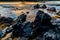 Kanaio Beach And Sunset Over Kahoolawe Island