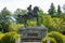 Kanamori Nagachika Statue at Ruins of Tkayama castle in Shiroyama Park. a famous historic site in Takayama, Gifu, Japan