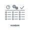 Kanban icon. Line element from project development collection. Linear Kanban icon sign for web design, infographics and