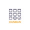 Kanban lean method line icon