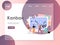 Kanban vector website landing page design template