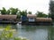 KANCHANABURI, THAILAND - April 26, 2017The houseboat and floating restaurant at Sai Yok Yai waterfall Kanchanaburi in thailand