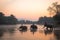 KANCHANABURI, THAILAND - January. 4: Daily elephants bath at The Thai Elephant Center, mahouts bathe and clean the elephants in th