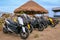 KANCHANABURI, THAILAND - OCTOBER 20, 2019 : Yamaha X-Max 300 big scooter motorbike gang were parking in the line for meeting and