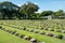 Kanchanaburi, Thailand - Sep 27 2017 : Historic site cemetery gravestone christian vitmics history of world war