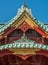 Kanda Myojin or Kanda Jinja. Gegyo (Gable Pendant), roof detail. Tokyo, Japan.