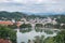 Kandy lake and the city centre