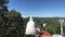 Kandy, Sri Lanka, view of the dome of Dagoba from the side roof