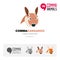 Kangaroo animal concept icon set and modern brand identity logo template and app symbol based on comma sign