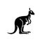 Kangaroo black glyph icon