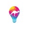 Kangaroo bulb shape concept logo Design