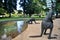 Kangaroo family statue at garden in Perth, Australia