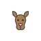 Kangaroo head filled outline icon
