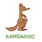 Kangaroo illustration isolated . Australian animal