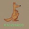 Kangaroo illustration isolated . Australian animal