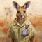 Kangaroo and Joey Heartwarming Bond in Nature's Pocket. Generative AI