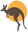 Kangaroo Jumping Icon