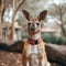 a kangaroo with large ears