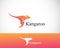 kangaroo logo creative design color modern power energy speed fast business app web