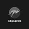 Kangaroo Logo Design with black background