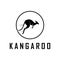 kangaroo logo vector